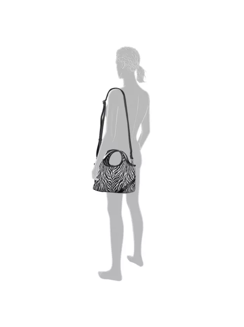 Tom Tailor női kézitáska 012955 LIDORA ZIP SHOPPER S 5131 - 061 - zebra – trendi Tom Tailor kézitáska