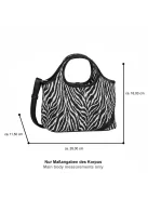 Tom Tailor női kézitáska 012955 LIDORA ZIP SHOPPER S 5131 - 061 - zebra – trendi Tom Tailor kézitáska