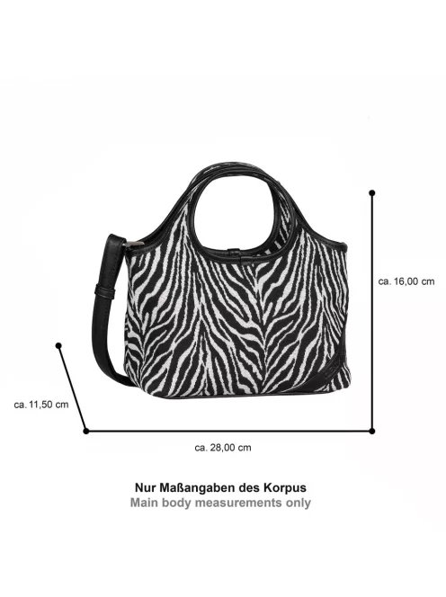 Tom Tailor női kézitáska 012955 LIDORA ZIP SHOPPER S 5131 - 061 - zebra – trendi Tom Tailor kézitáska
