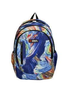   Enrico Benetti Capetown kék-színes virágos laptoptartós hátizsák 15"