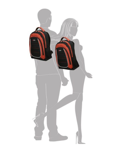 Enrico Benetti Campus fekete-piros hátizsák