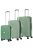 CarryOn Transport zöld 4 kerekű 3 részes bőrönd szett
