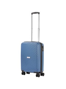    CarryOn Transport kék 4 kerekű kabinbőrönd USB töltővel
