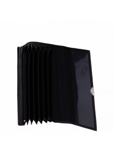 Pincér brifkó fekete patentos bőr 7425