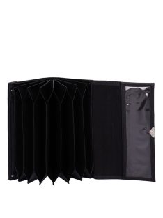 Pincér brifkó fekete patentos bőr 7411