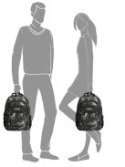 Enrico Benetti Santa Cruz fekete laptoptartós hátizsák 17,3"