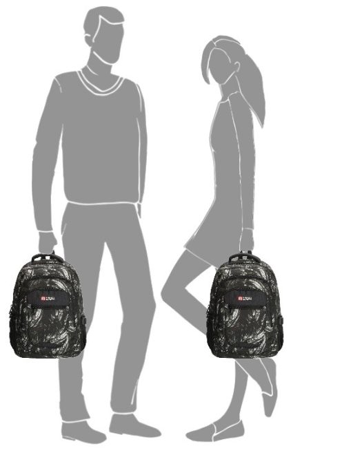 Enrico Benetti Santa Cruz fekete laptoptartós hátizsák 17,3"