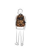 Enrico Benetti Santa Cruz fekete-narancssárga mintás laptoptartós hátizsák 17,3"