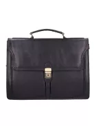 Aktatáska 1722 Bőr 2 rekeszes fekete kicsi