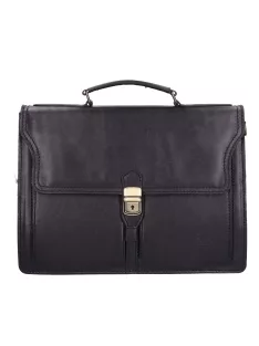 Aktatáska 1722 Bőr 2 rekeszes fekete kicsi