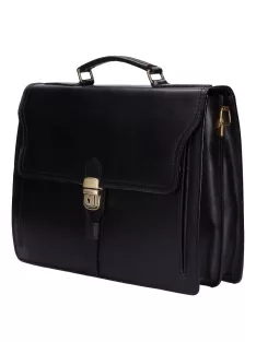 Aktatáska 1722 Bőr 2 rekeszes fekete kicsi