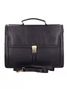 Aktatáska 1722 Bőr 2 rekeszes fekete kicsi