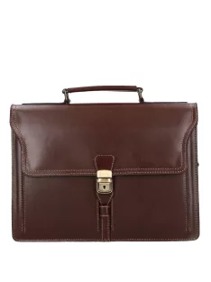 Aktatáska 1722 Bőr 2 rekeszes sötét barna kisebb