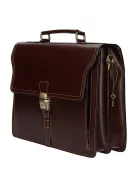 Aktatáska 1722 Bőr 2 rekeszes sötét barna kisebb