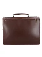 Aktatáska 1722 Bőr 2 rekeszes sötét barna kisebb