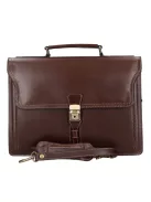 Aktatáska 1722 Bőr 2 rekeszes sötét barna kisebb