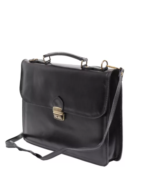 Aktataska-BOR-1-rekeszes-nagy-fedeles-Fekete