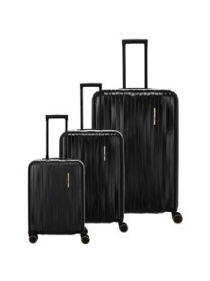   Travelite Barbara Novelty fekete 4 kerekű 3 részes bőrönd szett