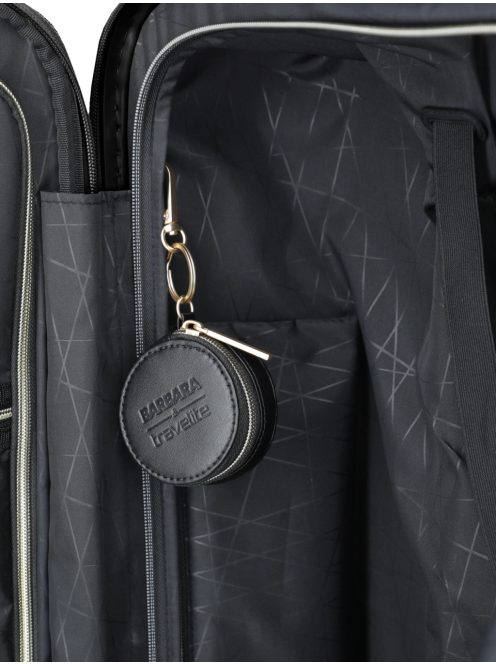 Travelite Barbara Novelty fekete 4 kerekű női közepes bőrönd