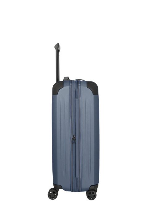 Travelite Dynamiic kék 4 kerekű bővíthető közepes bőrönd