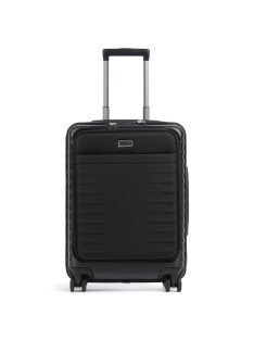 Titan Litron fekete 4 kerekű első zsebes kabinbőrönd