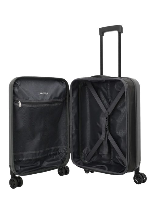 Travelite Basics Flat antracit 4 kerekű kabinbőrönd