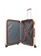 Travelite Bali fehér-barna 4 kerekű nagy bőrönd