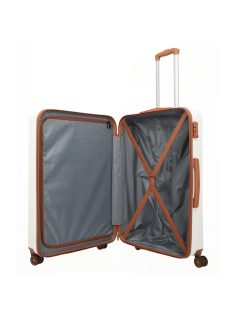 Travelite Bali fehér-barna 4 kerekű nagy bőrönd
