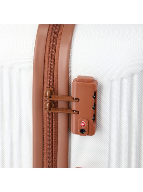 Travelite Bali fehér-barna 4 kerekű nagy bőrönd