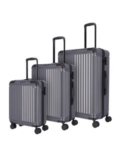 Travelite Cruise antracit 4 kerekű 3 részes bőrönd szett