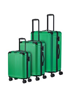 Travelite Cruise zöld 4 kerekű 3 részes bőrönd szett