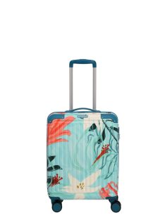 Travelite Cruise türkiz virágos 4 kerekű kabinbőrönd