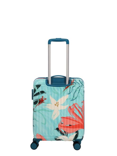 Travelite Cruise türkiz virágos 4 kerekű kabinbőrönd