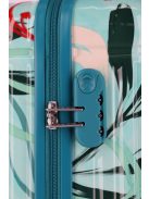 Travelite Cruise türkiz virágos 4 kerekű kabinbőrönd