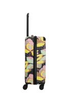 Travelite Cruise sárga virágos 4 kerekű közepes bőrönd