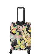 Travelite Cruise sárga virágos 4 kerekű közepes bőrönd