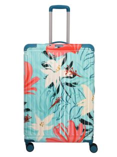 Travelite Cruise türkiz virágos 4 kerekű nagy bőrönd