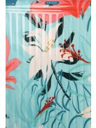 Travelite Cruise türkiz virágos 4 kerekű nagy bőrönd