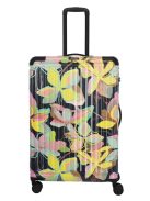 Travelite Cruise sárga virágos 4 kerekű nagy bőrönd