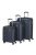 Travelite City bőrönd szett kék 4 kerekű 3 részes