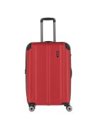 Travelite City piros 4 kerekű bővíthető közepes bőrönd