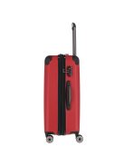 Travelite City piros 4 kerekű bővíthető közepes bőrönd