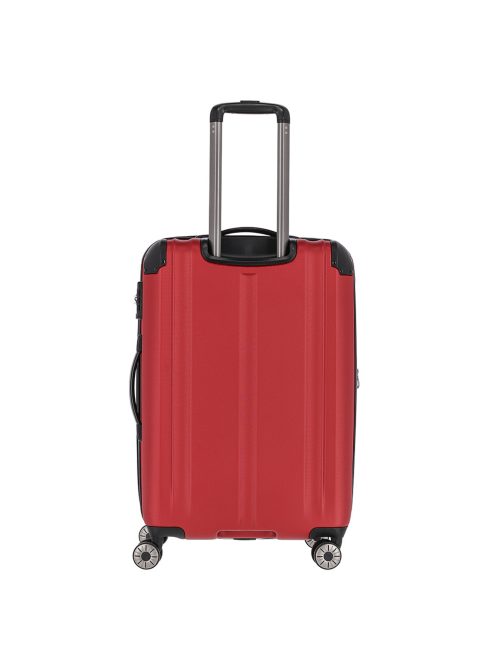 Travelite City piros 4 kerekű bővíthető közepes bőrönd