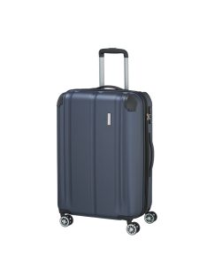 Travelite City közepes bőrönd kék 4 kerekű bővíthető
