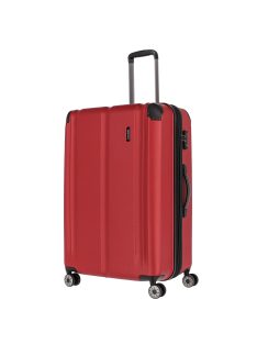 Travelite City piros 4 kerekű bővíthető nagy bőrönd
