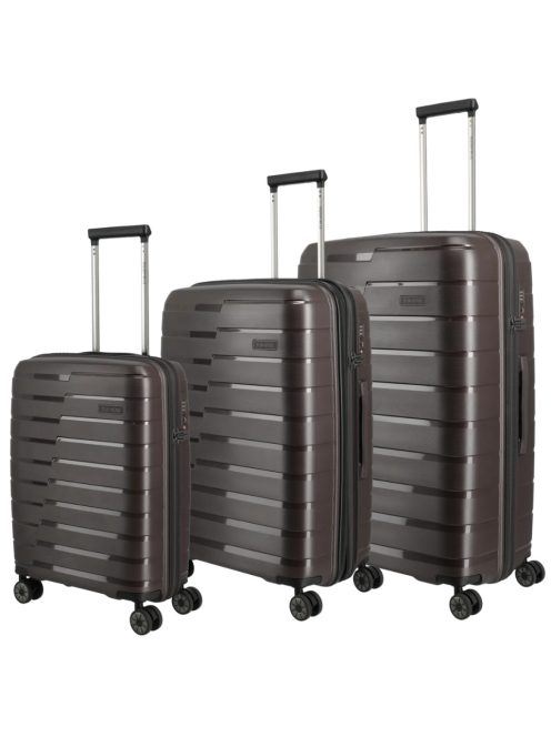 Travelite Air Base barna 4 kerekű 3 részes bőrönd szett