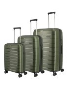 Travelite Air Base zöld 4 kerekű 3 részes bőrönd szett