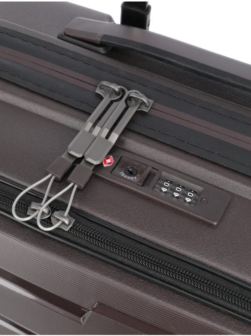 Travelite Air Base barna 4 kerekű első zsebes kabinbőrönd