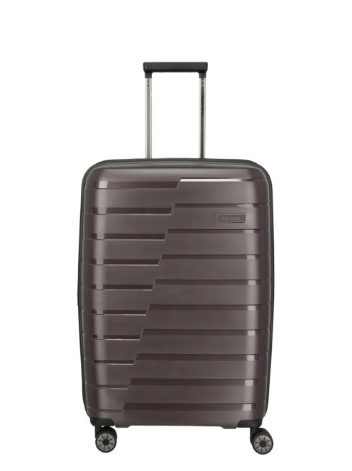 Travelite Air Base barna 4 kerekű bővíthető közepes bőrönd