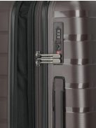 Travelite Air Base barna 4 kerekű bővíthető közepes bőrönd